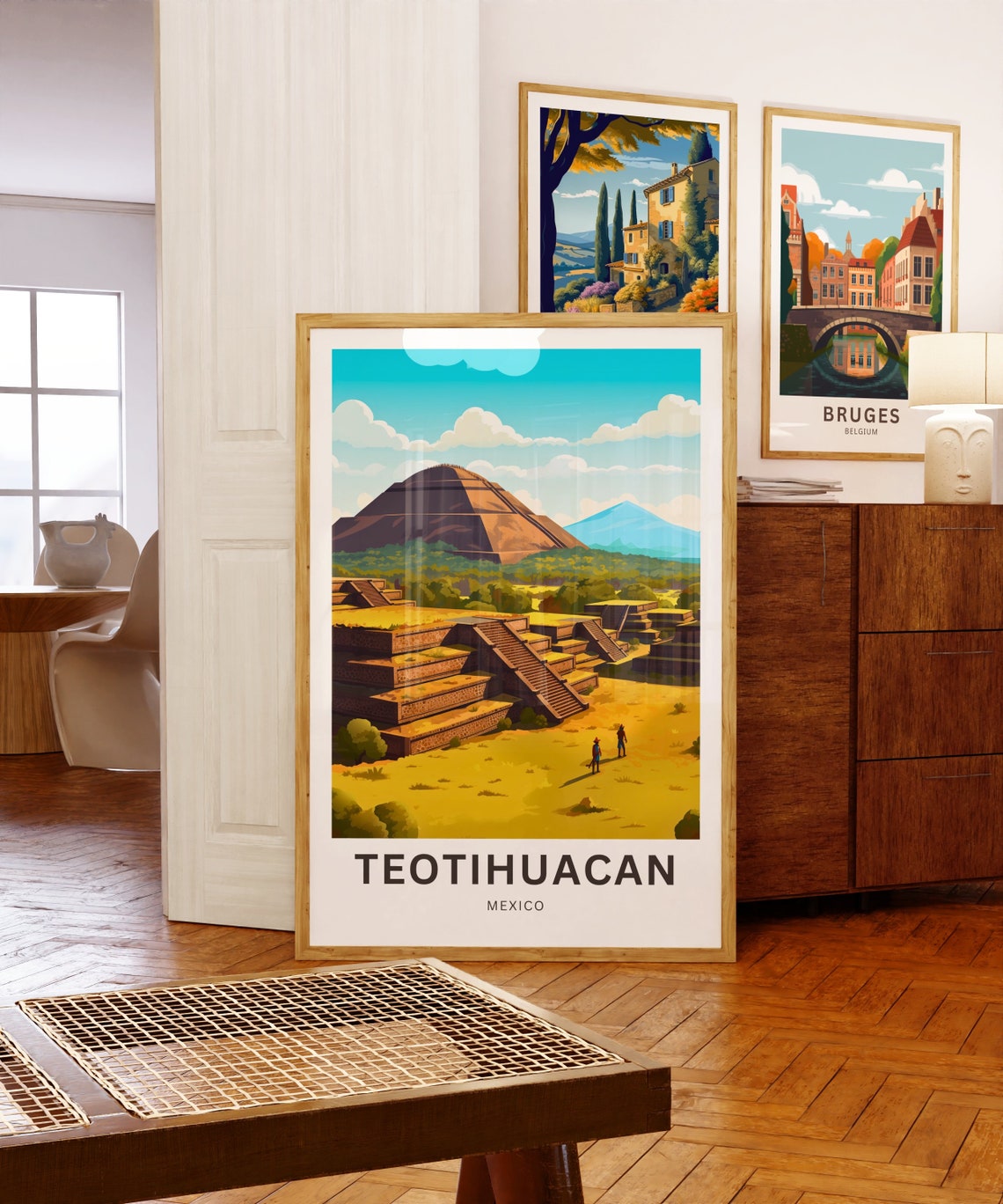 Teotihuacan Travel Print Teotihuacan Poster Mexico Wall Art Framed Present Gift Mexico Present - Image 5
