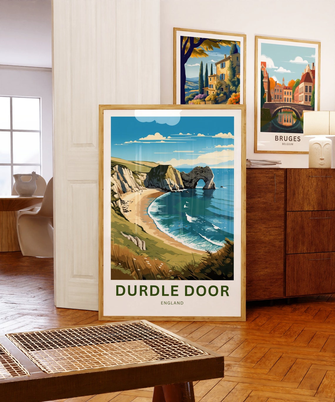 Durdle Door England Dramatic Coastal Arch Sandy Beach Poster - Image 5