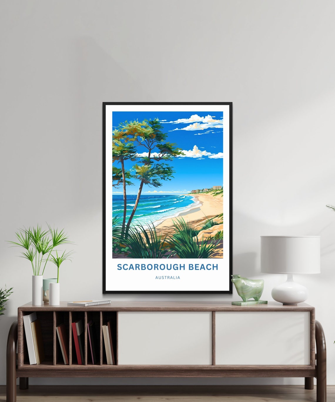 Personalized Scarborough Beach Australia Surf Coast Travel Poster - Image 2