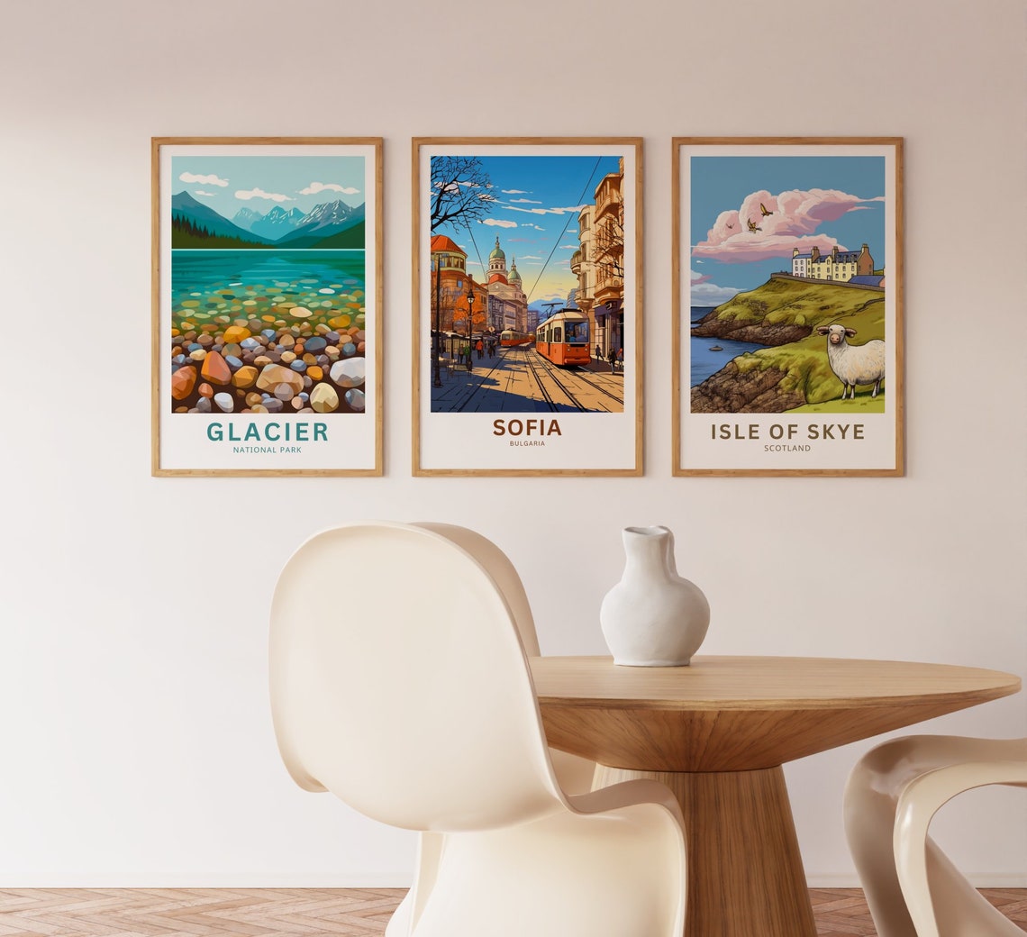Sofia Bulgaria Customizable Tram Street Travel Poster Artwork - Image 3