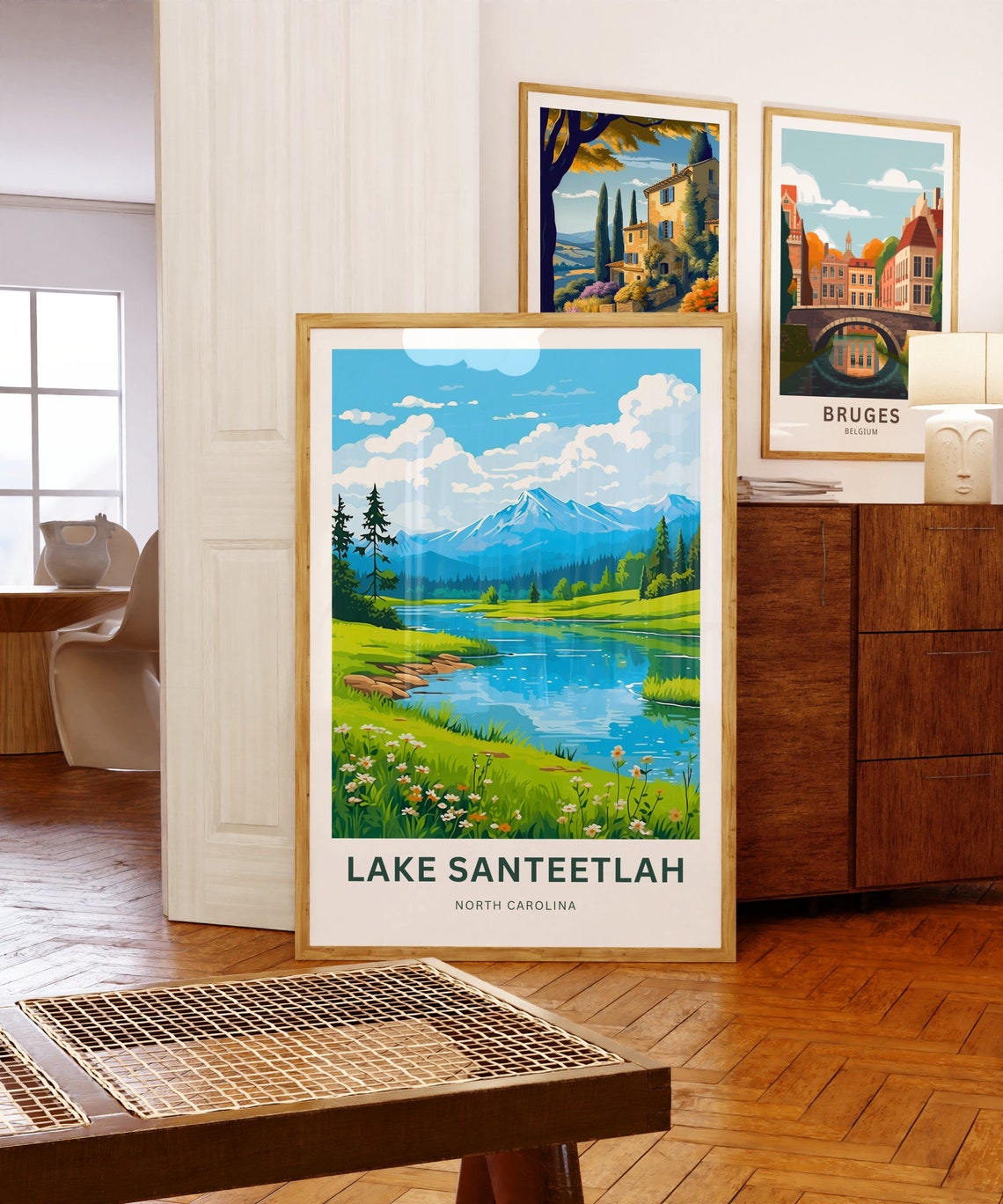 Personalized Lake Santeetlah North Carolina Custom Gift Travel Poster - Image 5