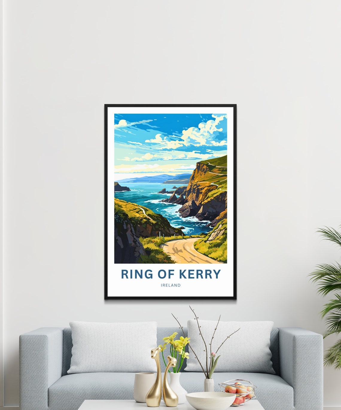 Ring of Kerry Ireland Coastal Cliffs Scenic Drive Ocean Travel Poster - Image 3