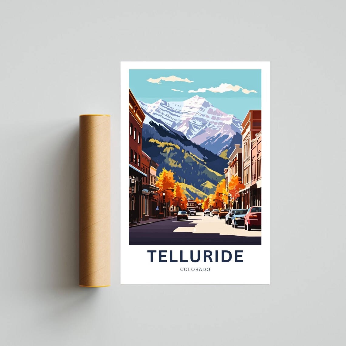 Telluride Colorado Main Street Autumn Aspen Peaks Travel Poster - Image 4