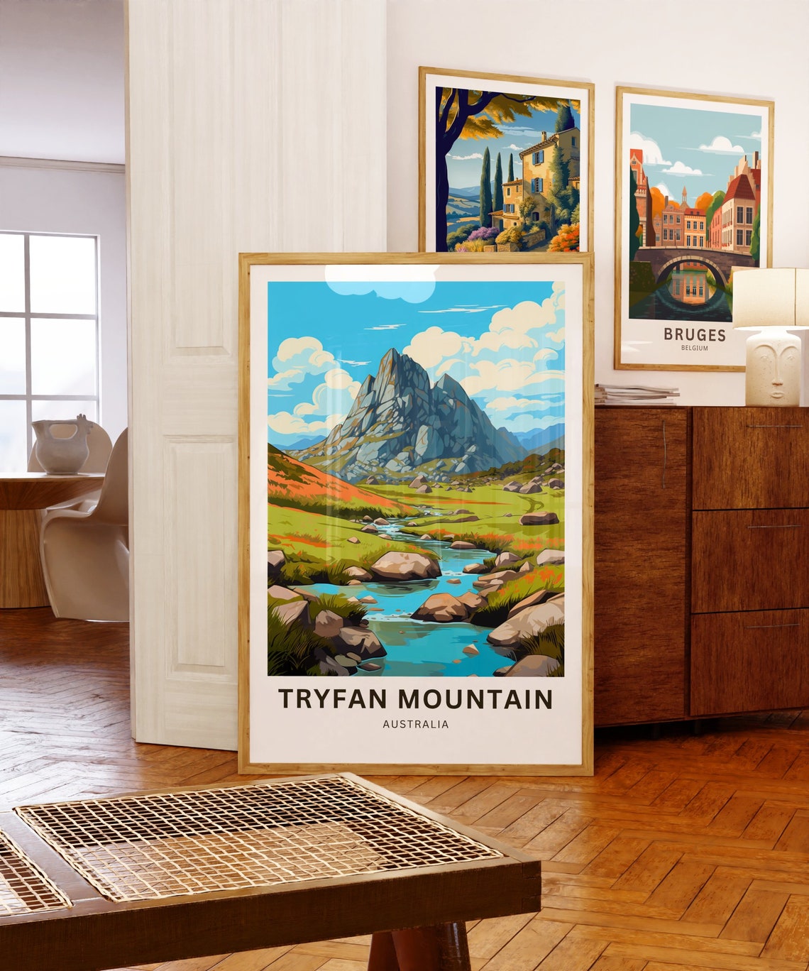 Tryfan Mountain Australia Rugged Peak Personalized Travel Poster - Image 5