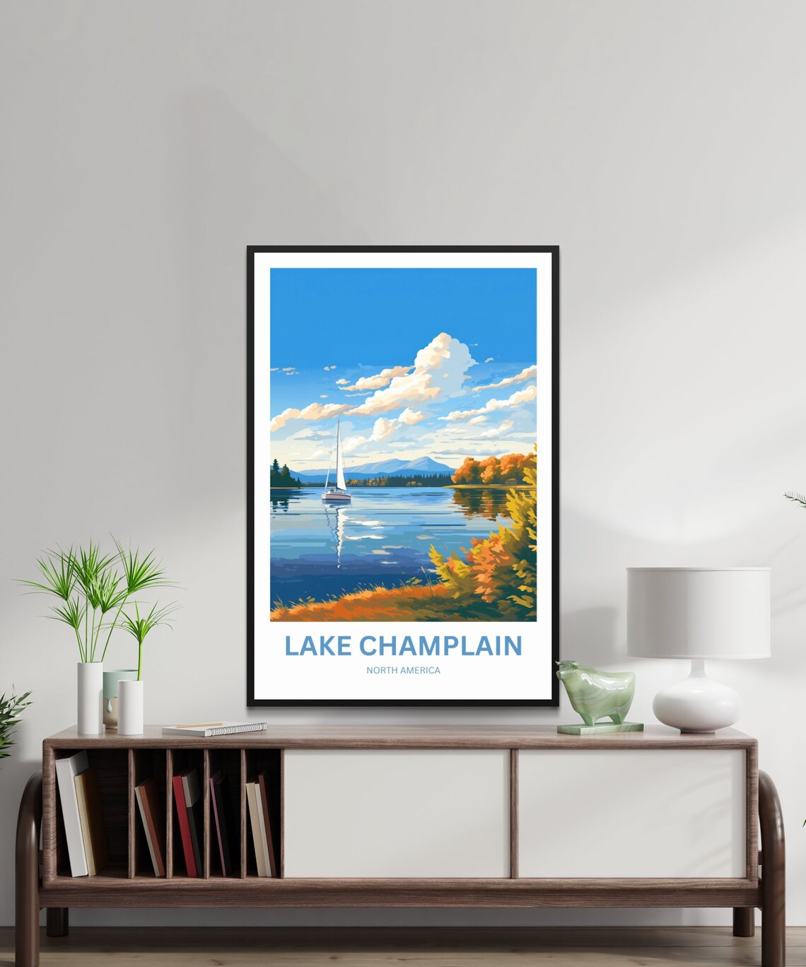 Lake Champlain Travel Poster, North America Wall Art - Image 2