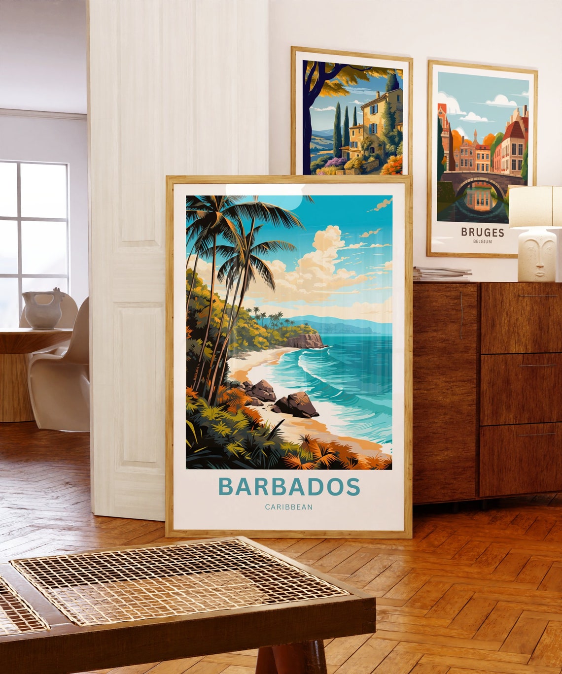 Personalized Barbados Travel Print Barbados Poster Caribbean Wall Art Framed Present Gift Caribbean Present - Image 5