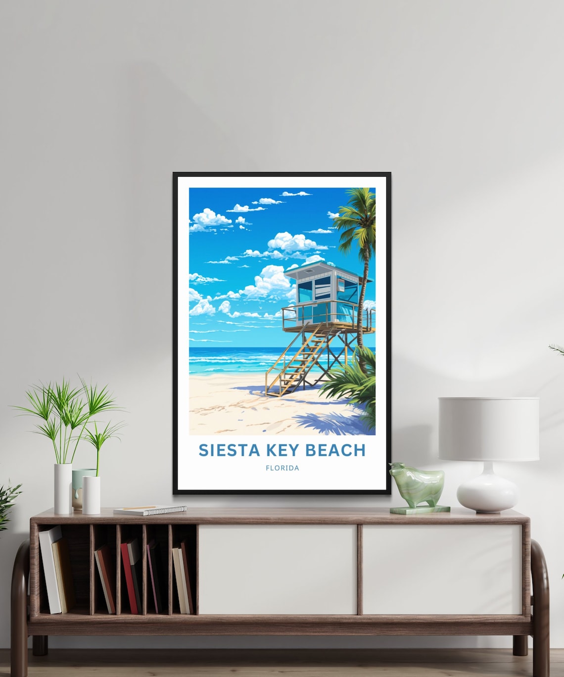 Siesta Key Beach Travel Poster, Florida Wall Art - Image 2