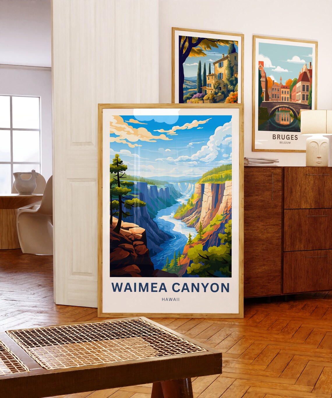 Waimea Canyon Hawaii Dramatic River Gorge Scenic Travel Art Poster - Image 5