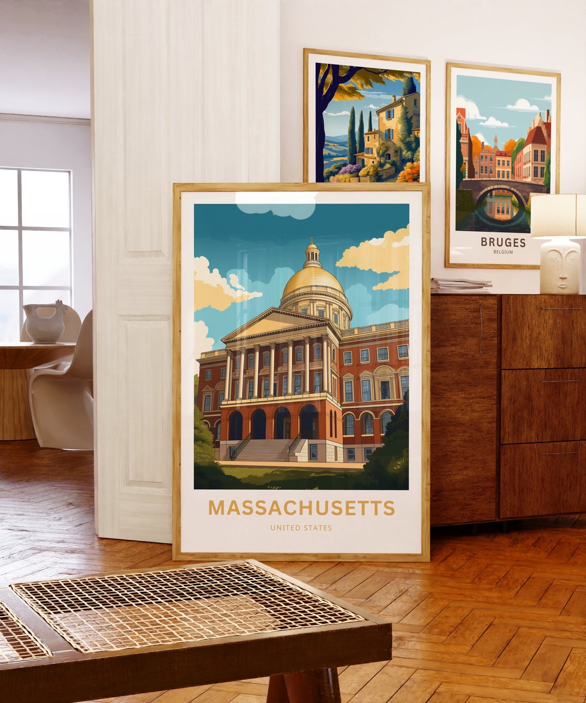 Massachusetts State House Golden Dome Personalized Travel Poster - Image 5