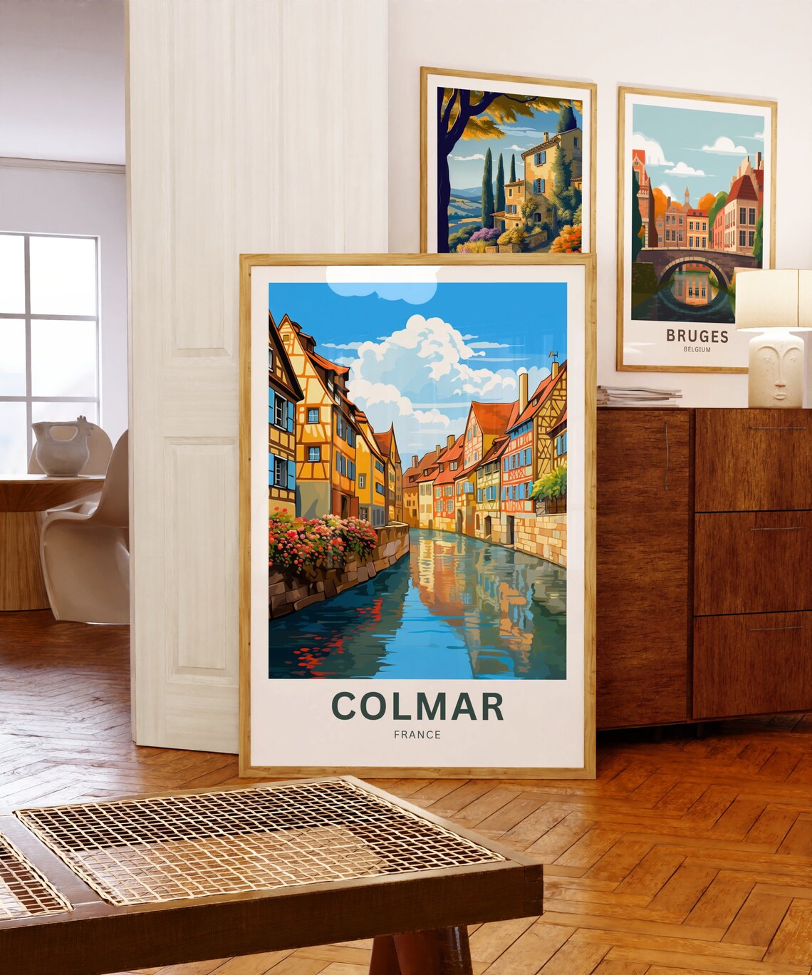 Personalized Colmar France Canal Half Timbered Houses Travel Poster - Image 5