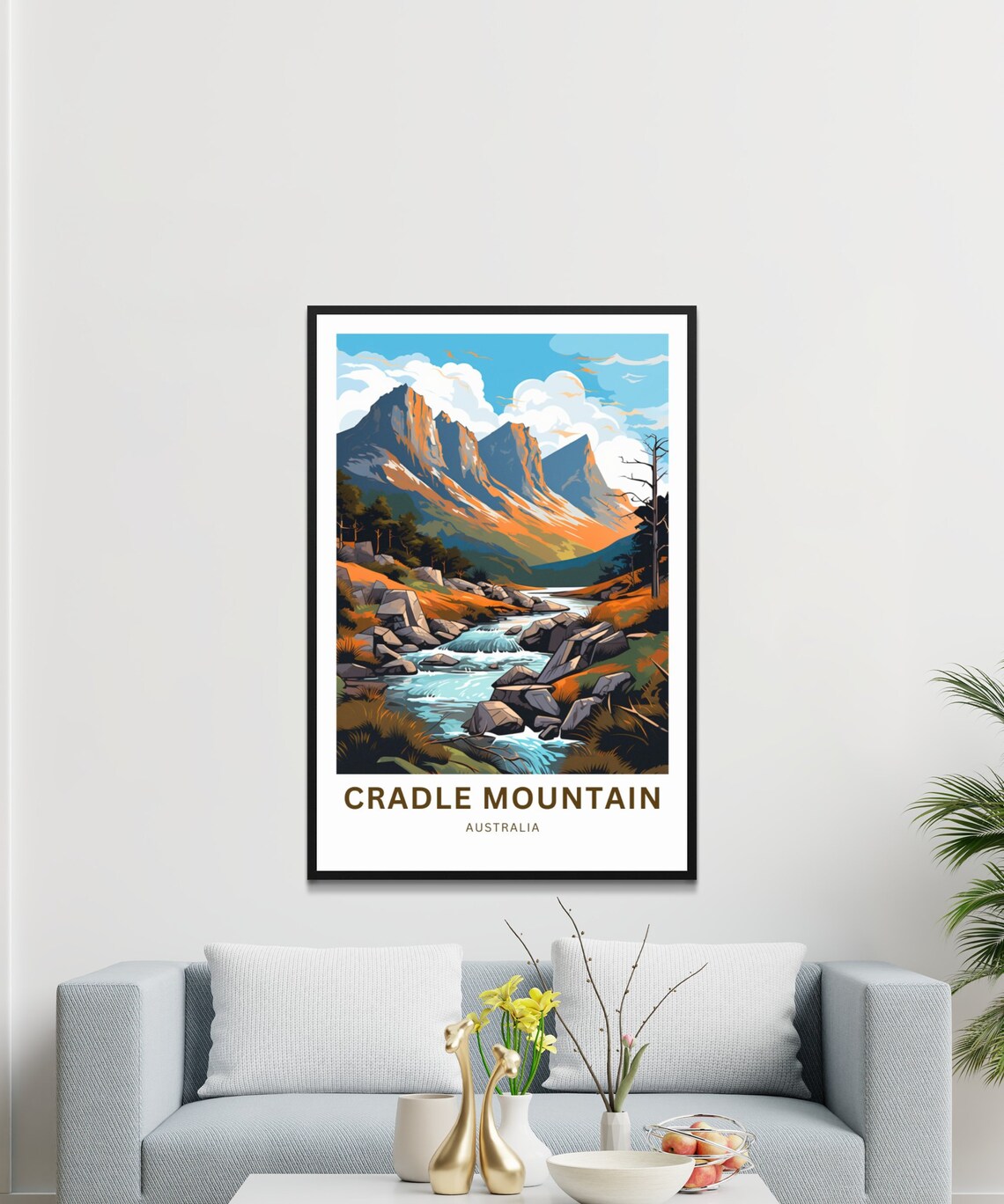 Cradle Mountain Australia Rocky Stream Alpine Peaks Travel Poster - Image 3