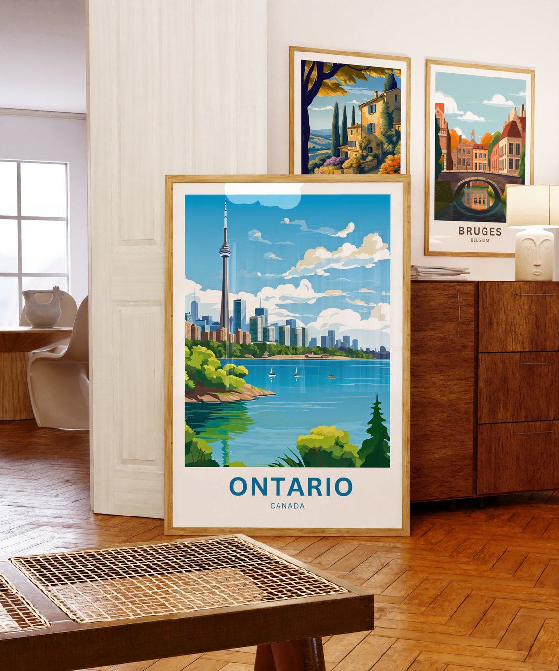 Personalized Ontario Canada Toronto Skyline CN Tower View Poster - Image 5