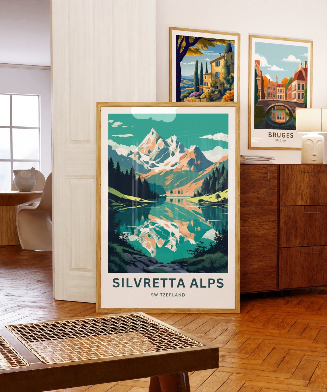 Silvretta Alps Switzerland Peak Reflection Personalized Poster - Image 5