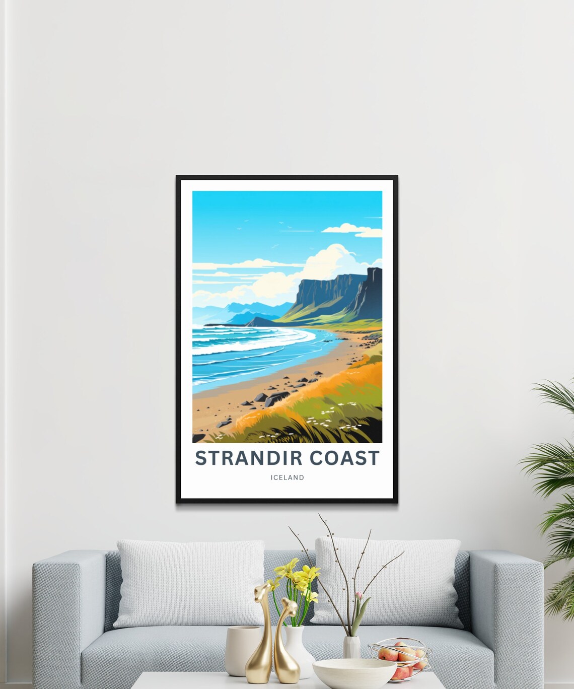 Strandir Coast Iceland Scenic Sea Cliffs Beach Ocean Art Poster - Image 3
