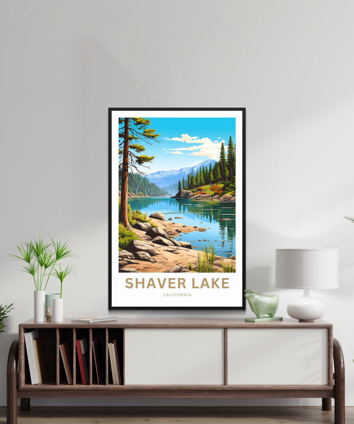 Shaver Lake Travel Poster, California Wall Art - Image 2