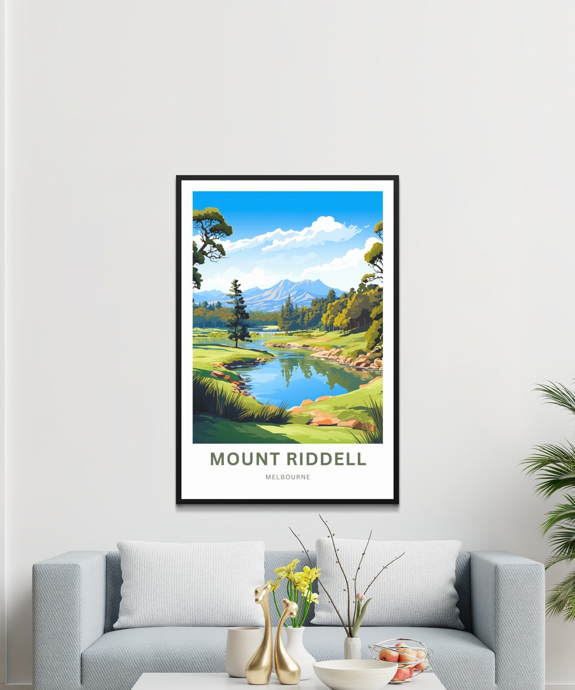 Mount Riddell Melbourne River Valley Pine Forest Travel Poster - Image 3