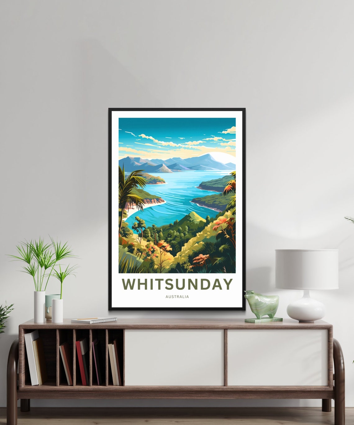 Personalized Whitsunday Australia Tropical Bay Travel Poster - Image 2