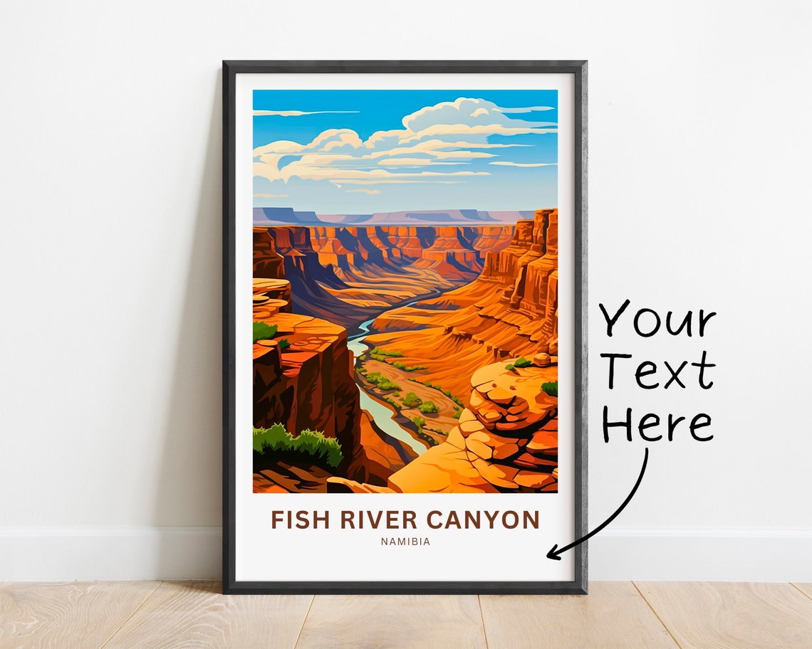 Fish River Canyon Namibia Personalized Orange Gorge Vista Poster
