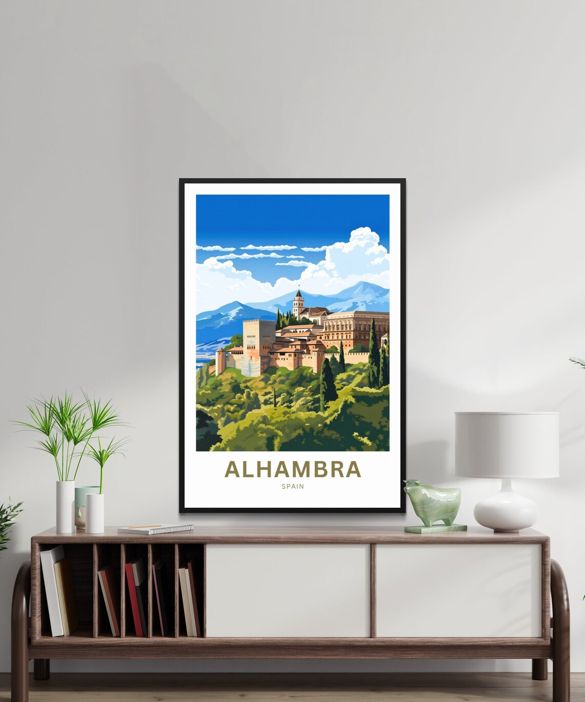 Alhambra Spain Palace Hill Fortress Gardens Andalusia Travel Poster - Image 2