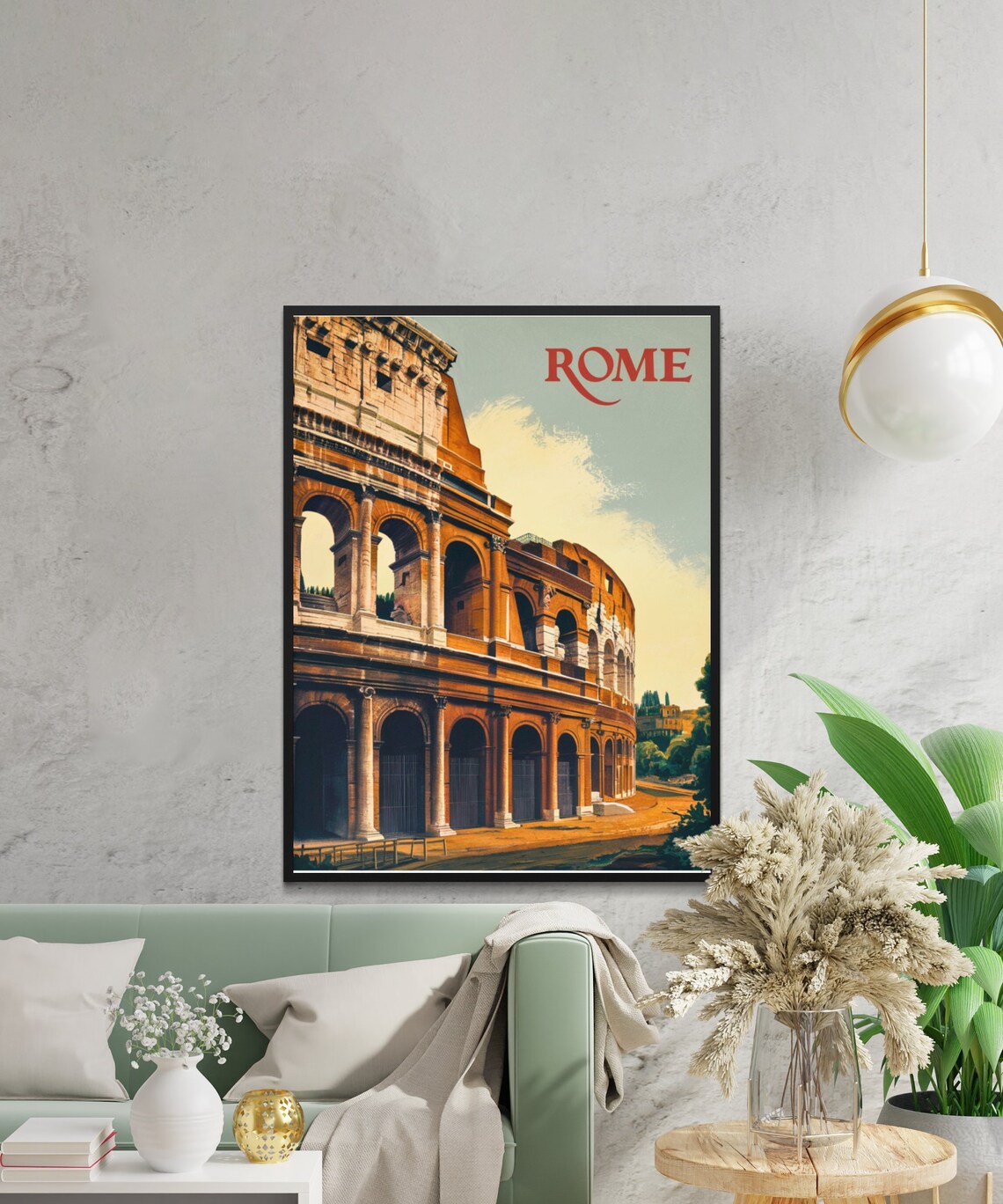 Rome Italy Colosseum Vintage Retro Ancient Landmark Travel Poster - Image 2