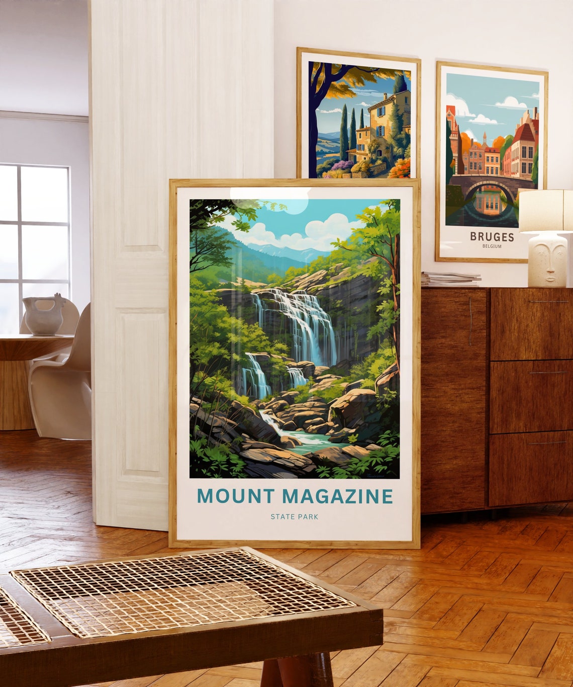 Mount Magazine State Park Emerald Falls Canyon Travel Poster - Image 5