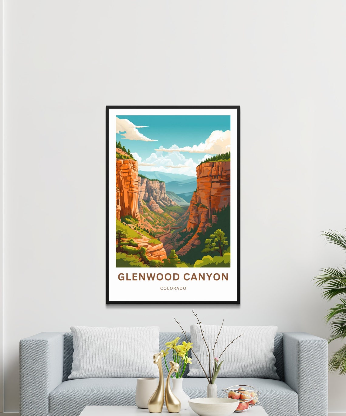Glenwood Canyon Colorado River Gorge Red Rock Walls Travel Poster - Image 3