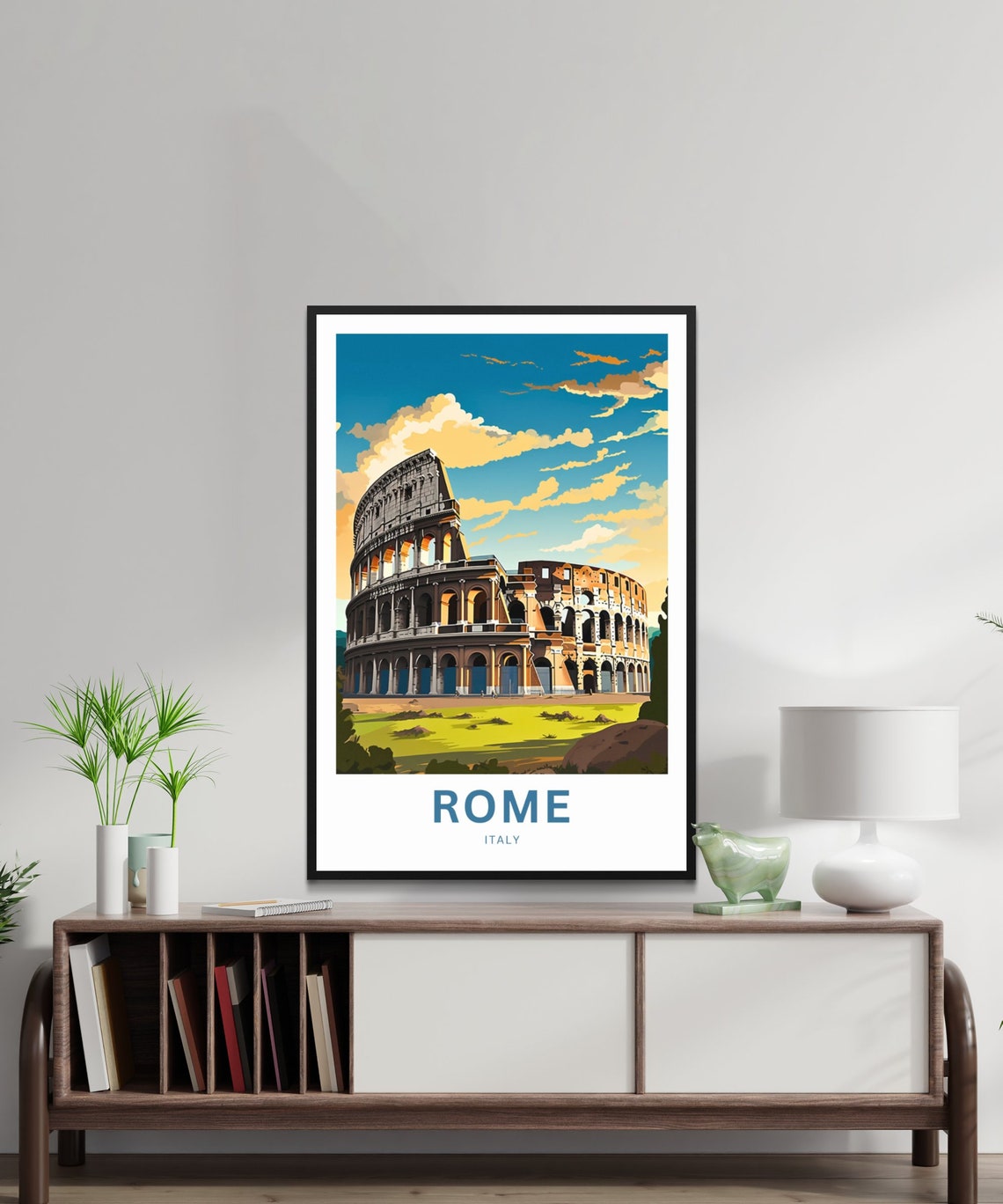 Personalized Rome Italy Colosseum Landmark Vintage Travel Poster - Image 2