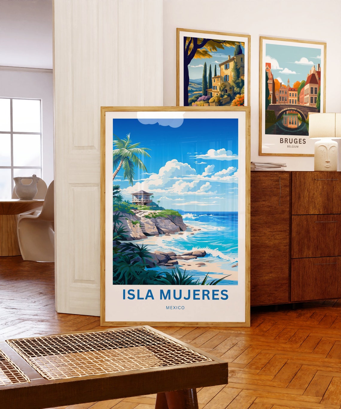 Isla Mujeres Mexico Rocky Cliff Ocean Lookout Tropical View Poster - Image 5