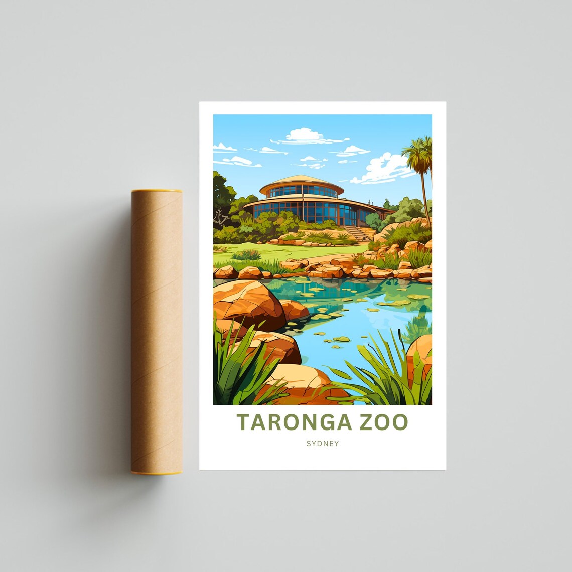 Taronga Zoo Sydney Pond Pavilion Tropical Gardens Travel Poster - Image 4