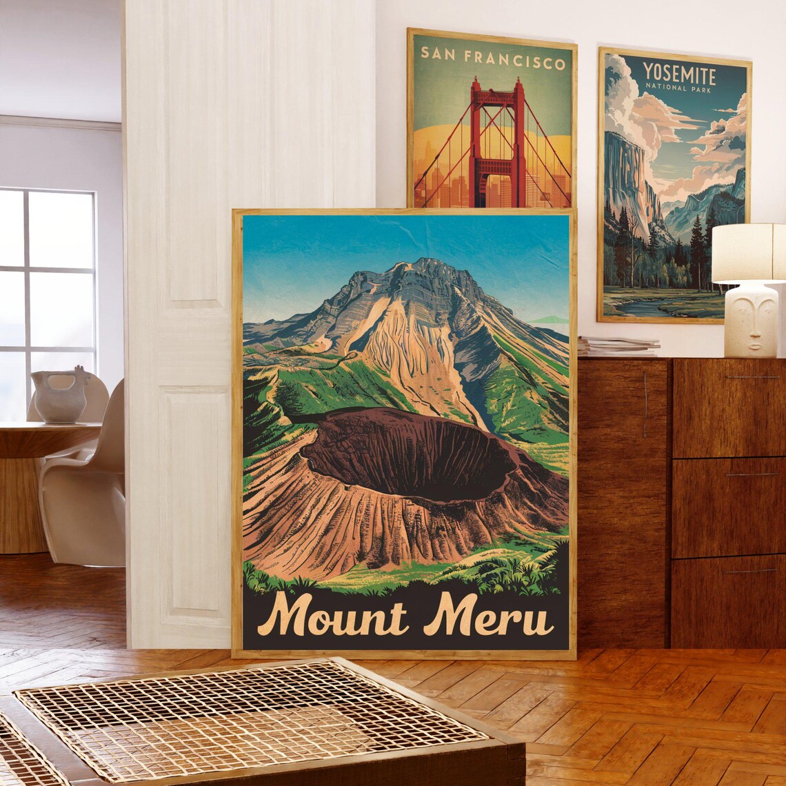 Mount Meru Vintage Travel Poster, Tanzania Art Print - Image 5