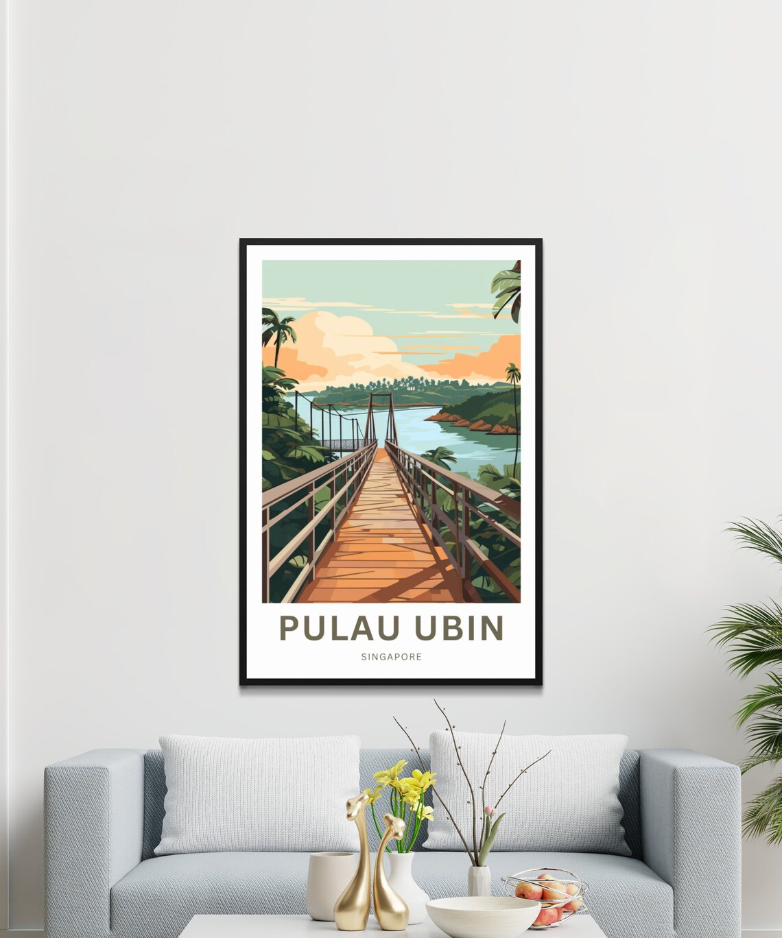 Pulau Ubin Travel Poster, Singapore Wall Art - Image 3