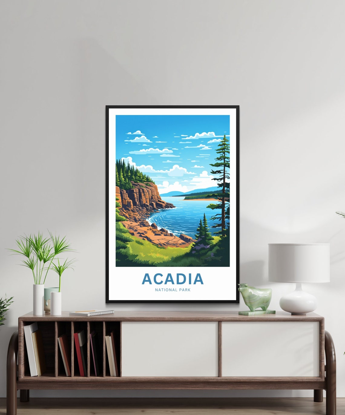 Personalized Acadia National Park Rocky Coast Cliff Gift Poster - Image 3