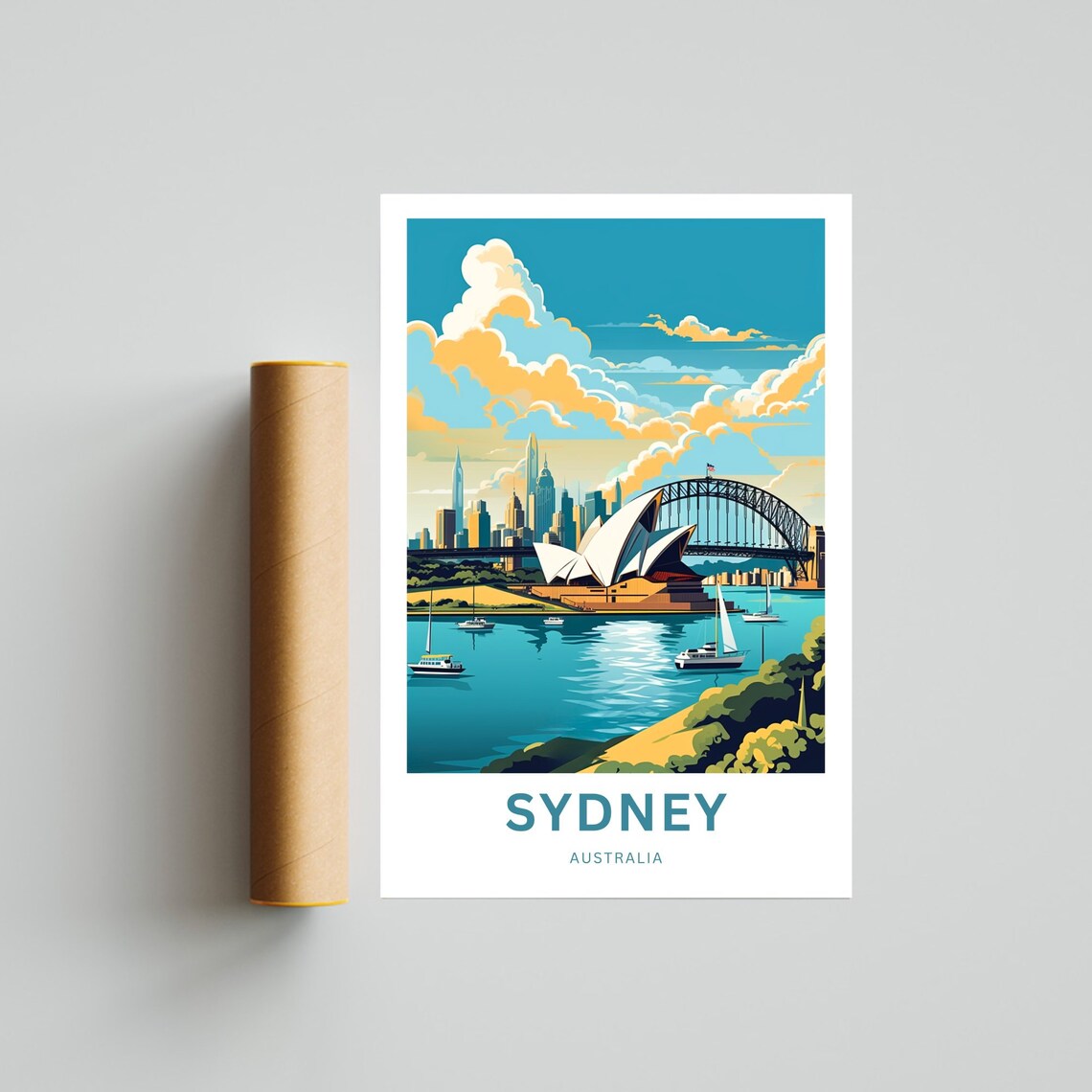 Sydney Travel Poster, Australia City Wall Art - Image 4