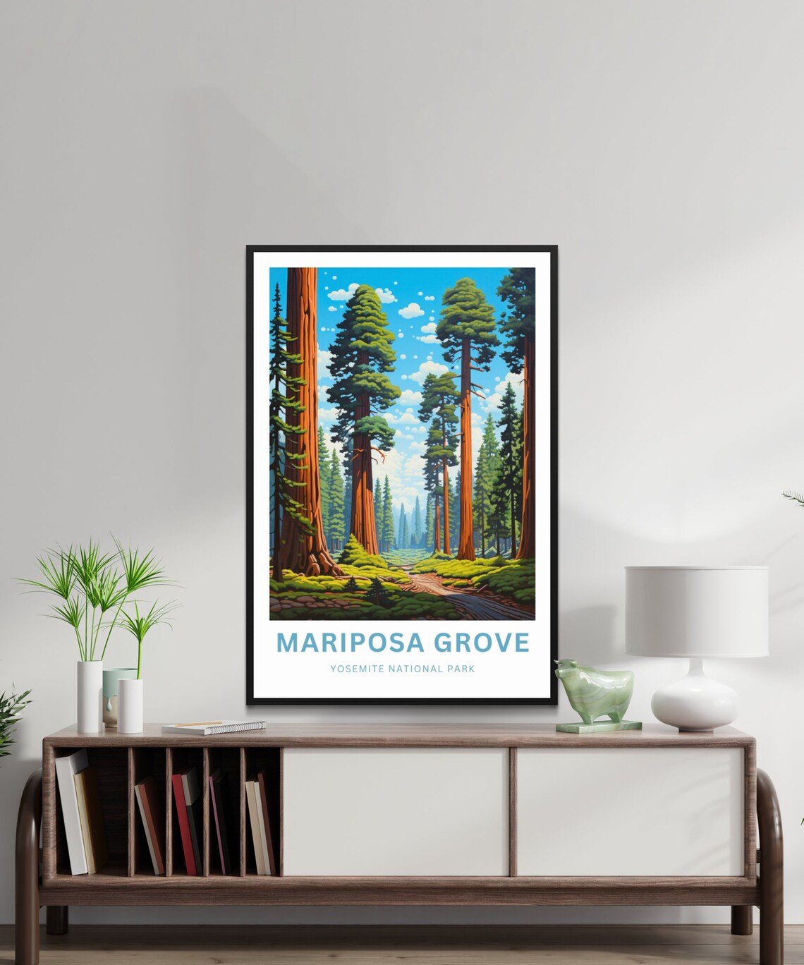 Mariposa Grove Yosemite National Park Giant Sequoia Forest Travel Poster - Image 2