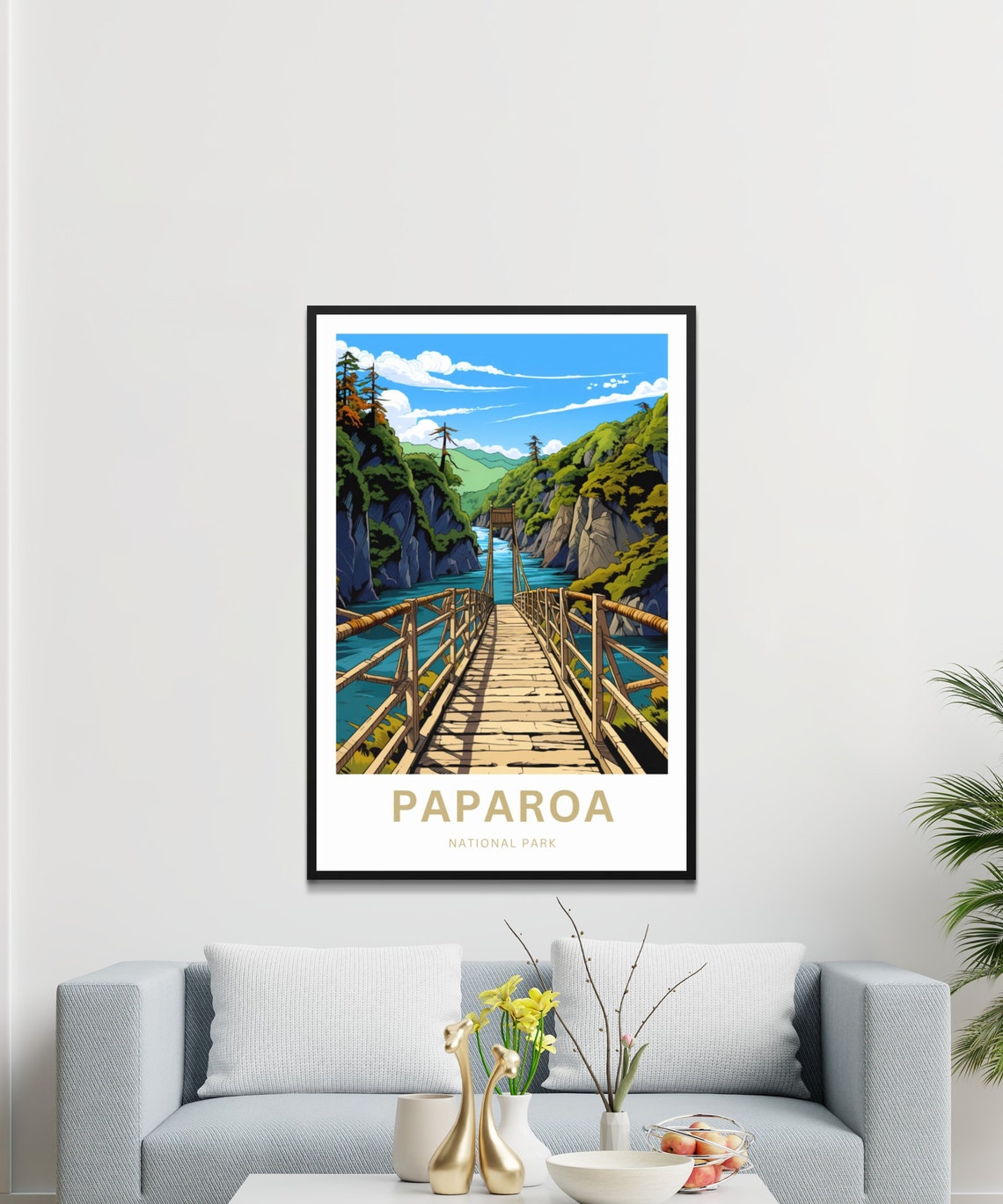 Personalized Paparoa National Park Swing Bridge Gorge Travel Poster - Image 3