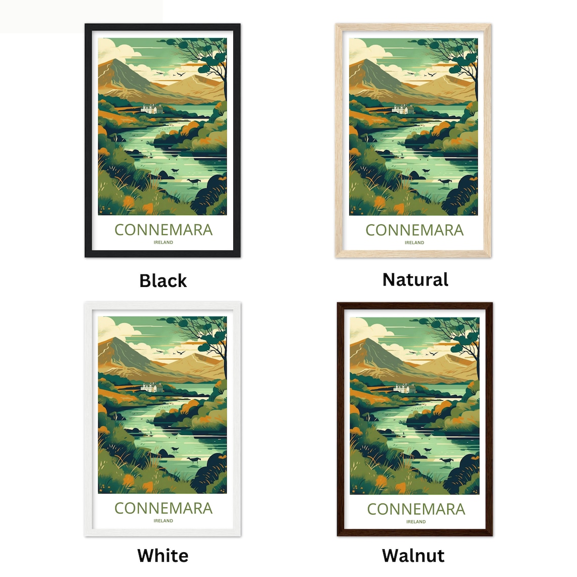 Connemara Ireland Wild Atlantic Travel Poster Art - Image 2