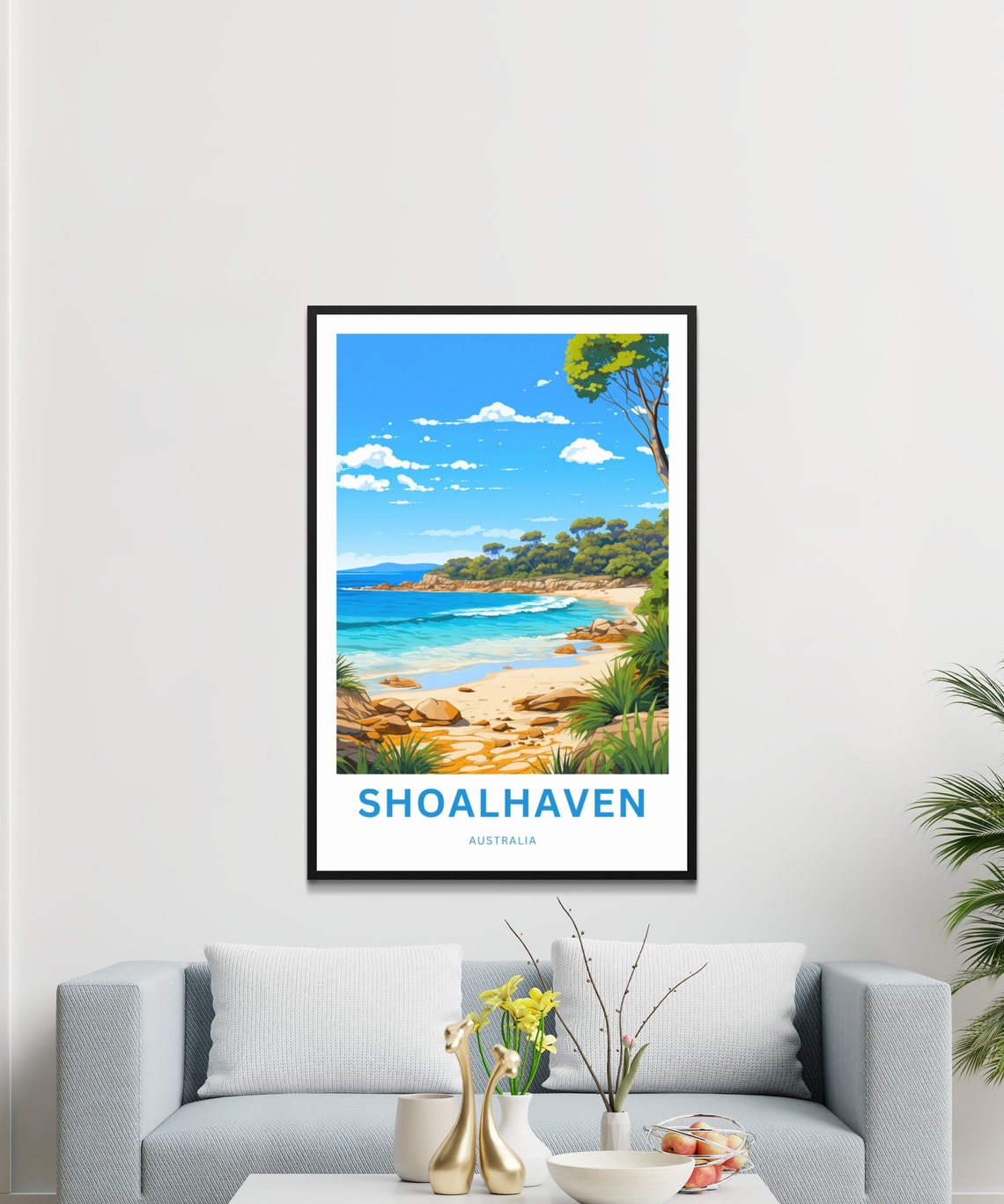 Shoalhaven Australia Turquoise Beach Sandy Shore Travel Poster - Image 3