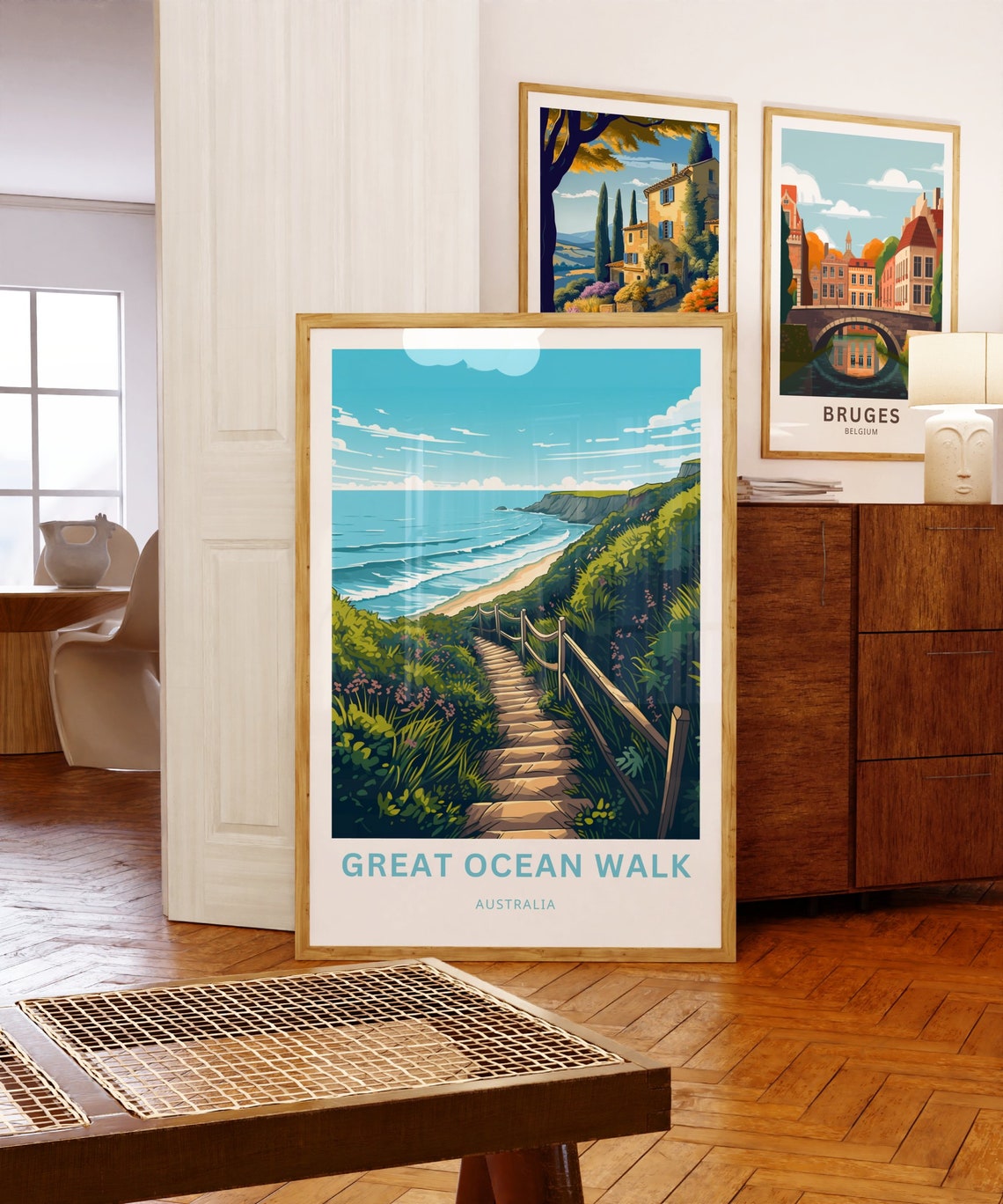 Great Ocean Walk Australia Stone Steps Beach Cove Travel Poster - Image 5