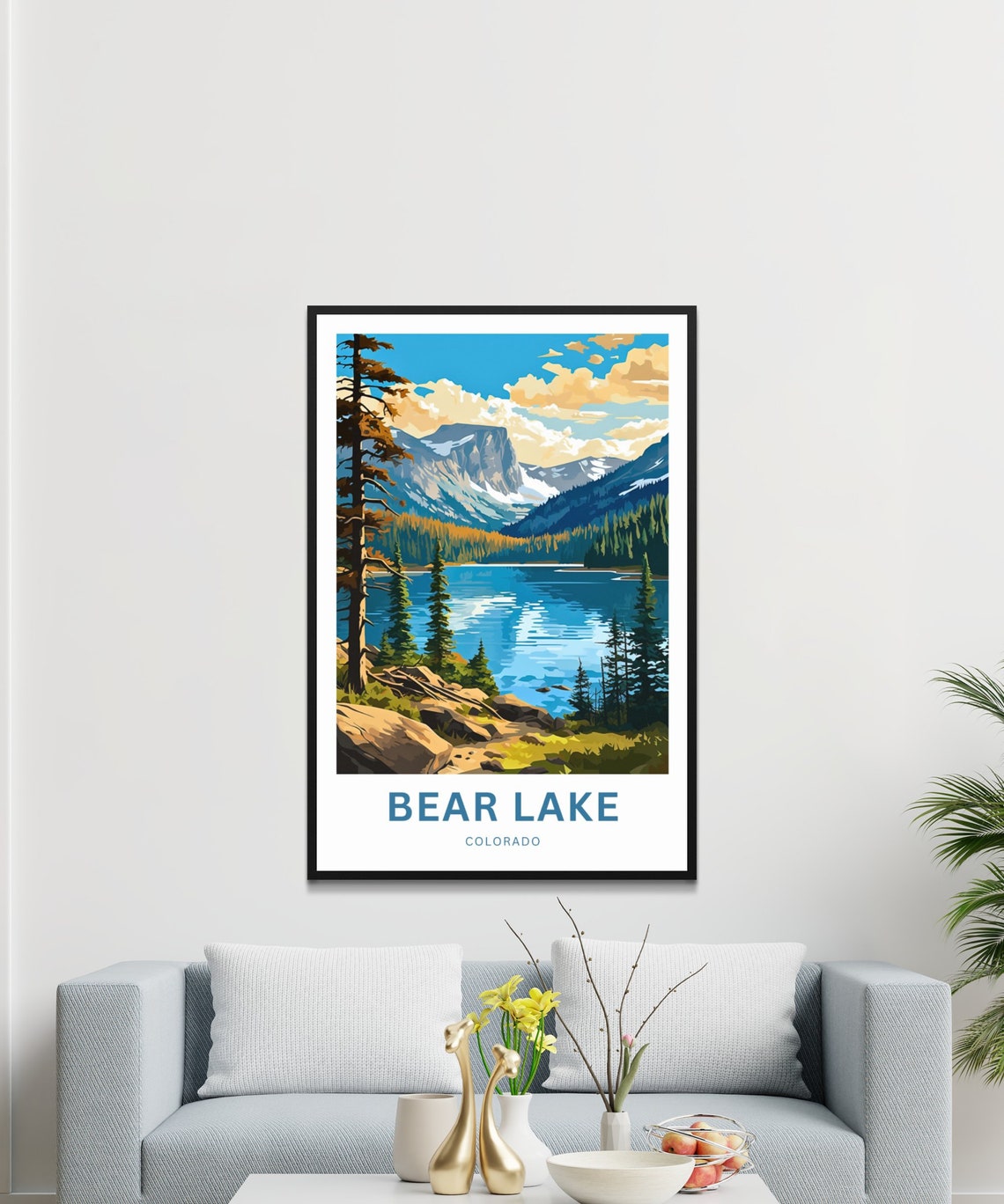 Bear Lake Travel Print Bear Lake Poster Colorado Wall Art Framed Present Gift Colorado Present - Image 3