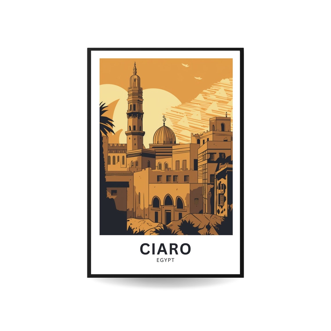 Ciaro Travel Print Egypt Poster Ciaro Wall Art Framed Present Gift Ciaro City Present - Image 2
