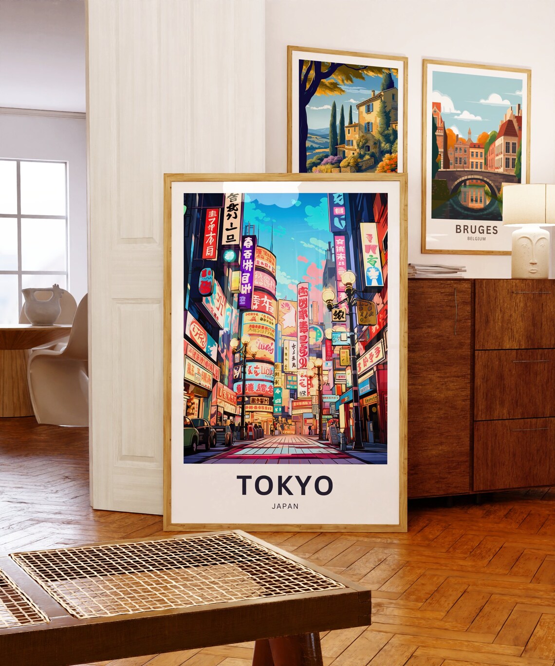 Tokyo Japan Neon Shopping Street Night Lights Custom Travel Poster - Image 5