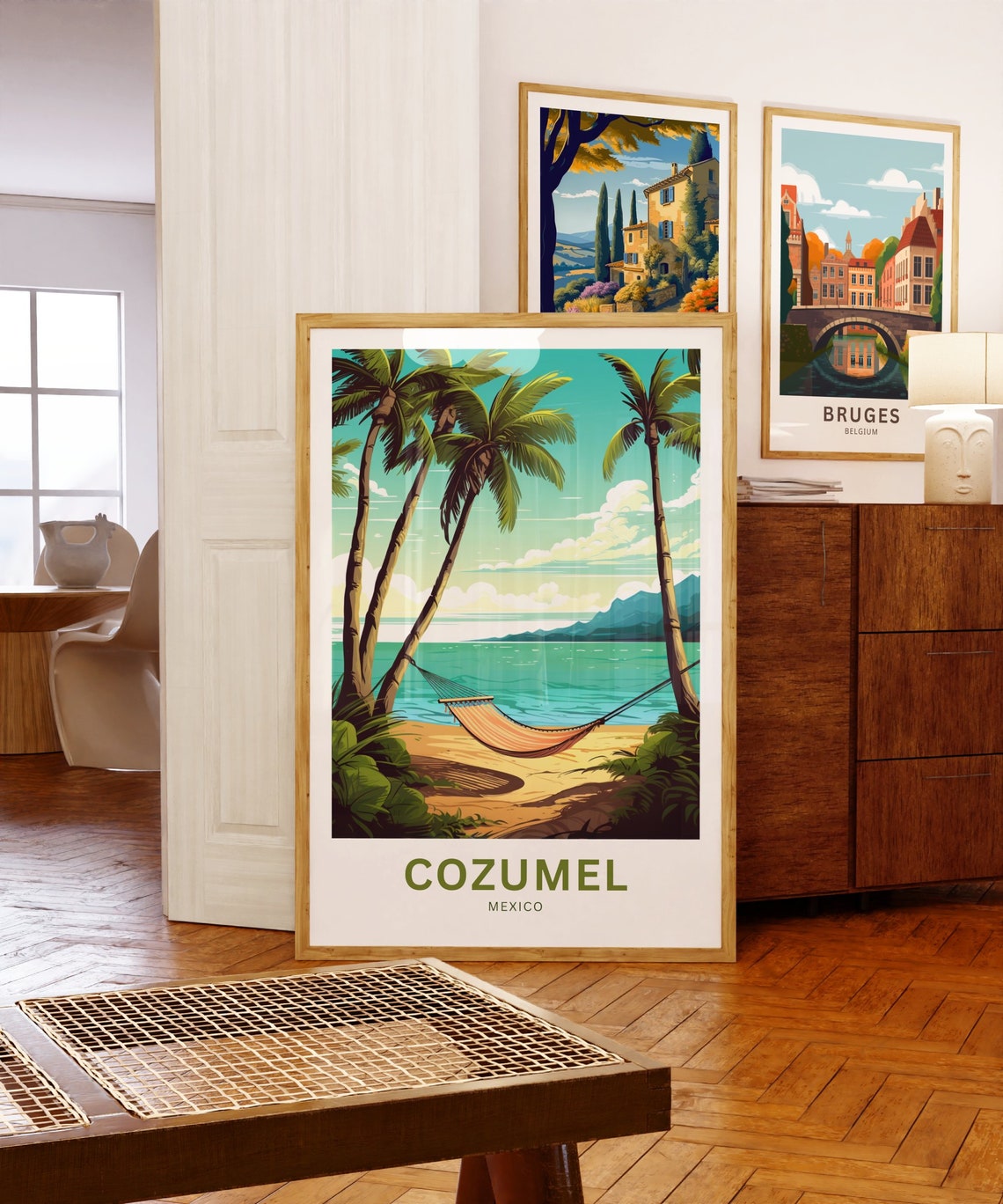 Personalized Cozumel Mexico Hammock Beach Custom Travel Poster - Image 5