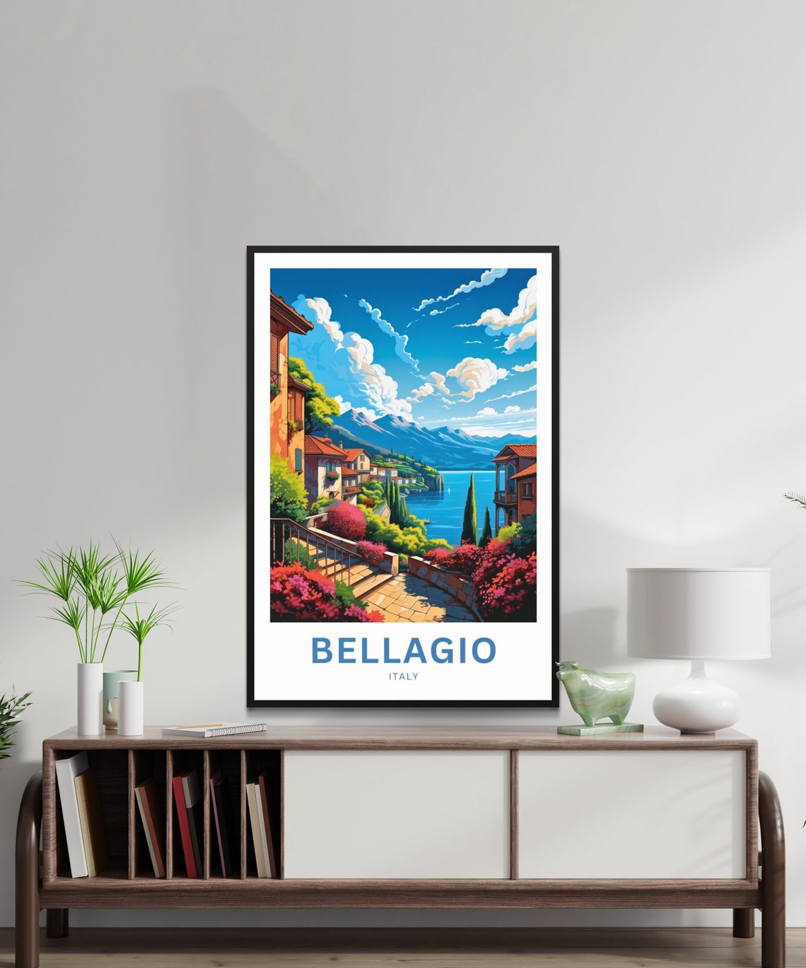 Bellagio Italy Lakeside Villas and Gardens on Lake Como Poster - Image 2