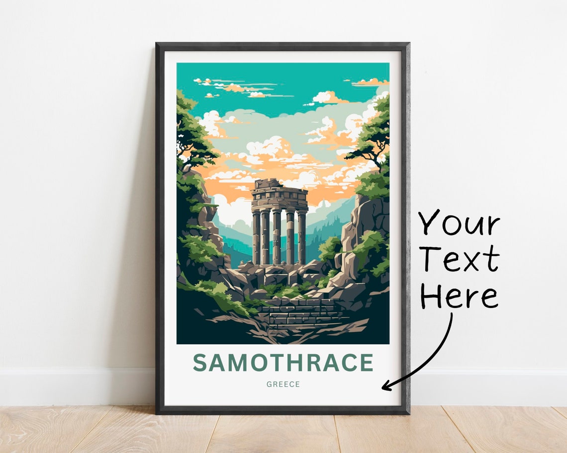Samothrace Greece Ancient Temple Personalized Scenic Travel Poster