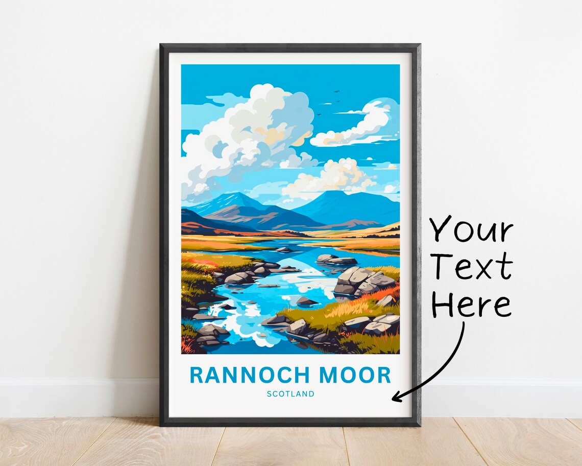 Rannoch Moor Scotland Personalized Highland Loch Travel Poster