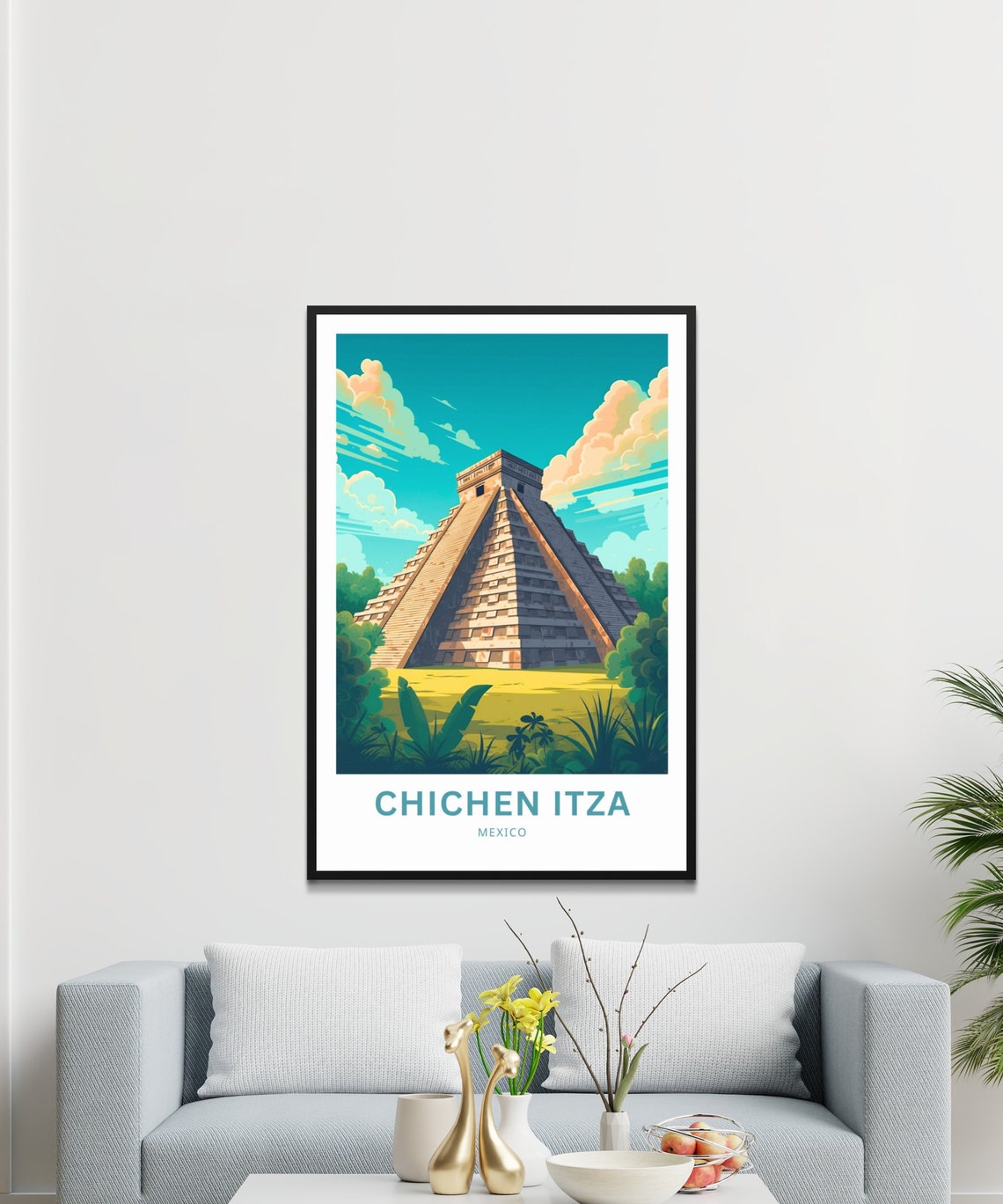 Chichen Itza Mexico Mayan Pyramid Jungle Temple Ruins Poster - Image 3