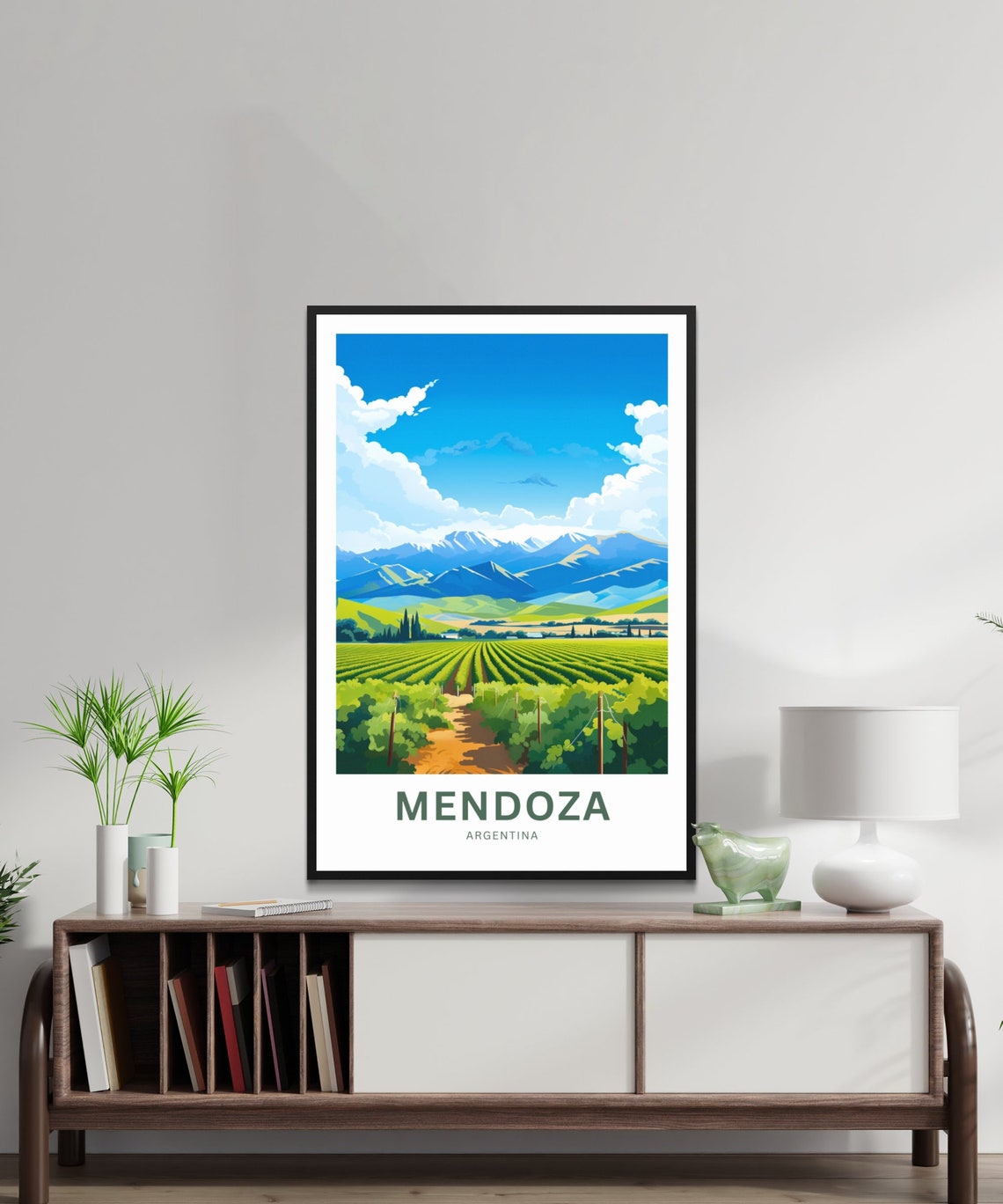 Personalized Mendoza Travel Print Mendoza Poster Argentina Wall Art Framed Present Gift Argentina Present - Image 2