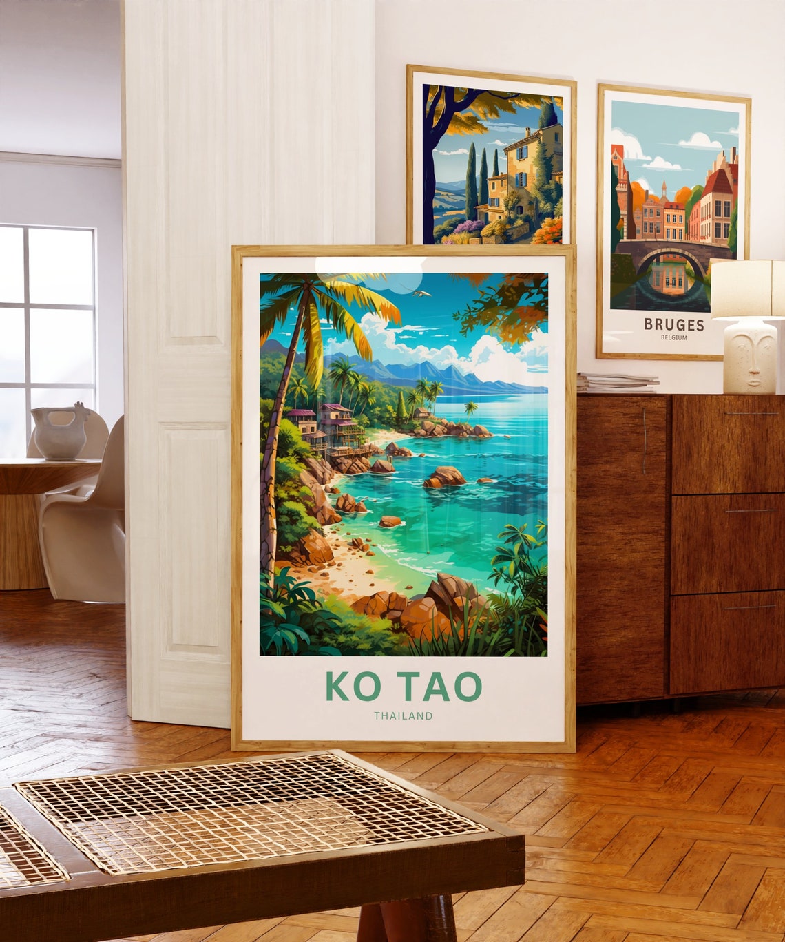 Personalized Ko Tao Thailand Turquoise Cove Custom Travel Poster - Image 5
