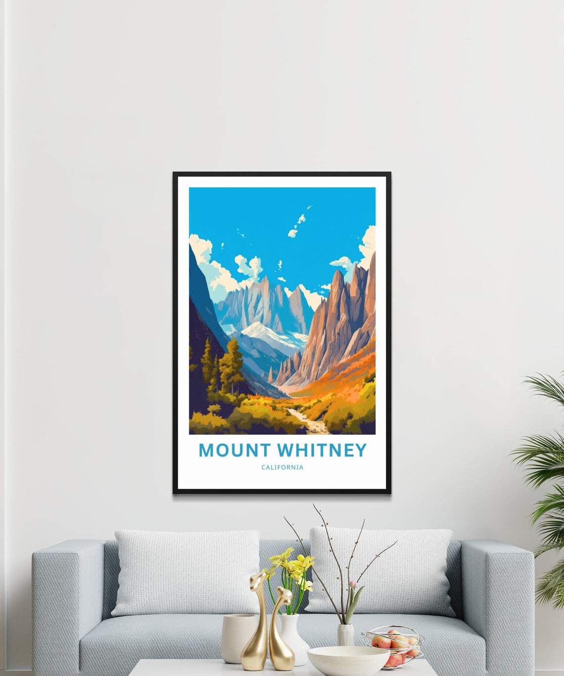 Mount Whitney California Granite Sierra Peaks View Travel Poster - Image 3