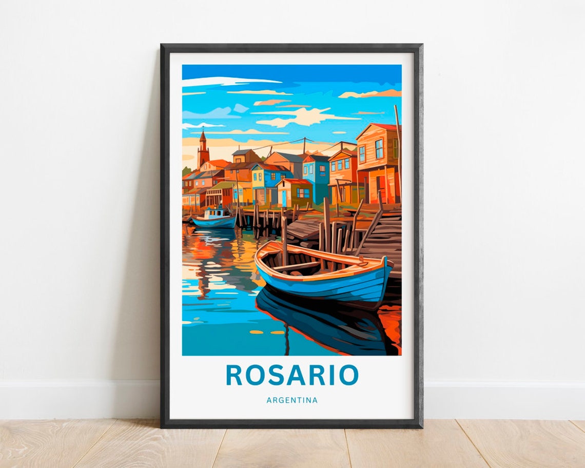 Rosario Travel Print Rosario Poster Argentina Wall Art Framed Present Gift Argentina Present
